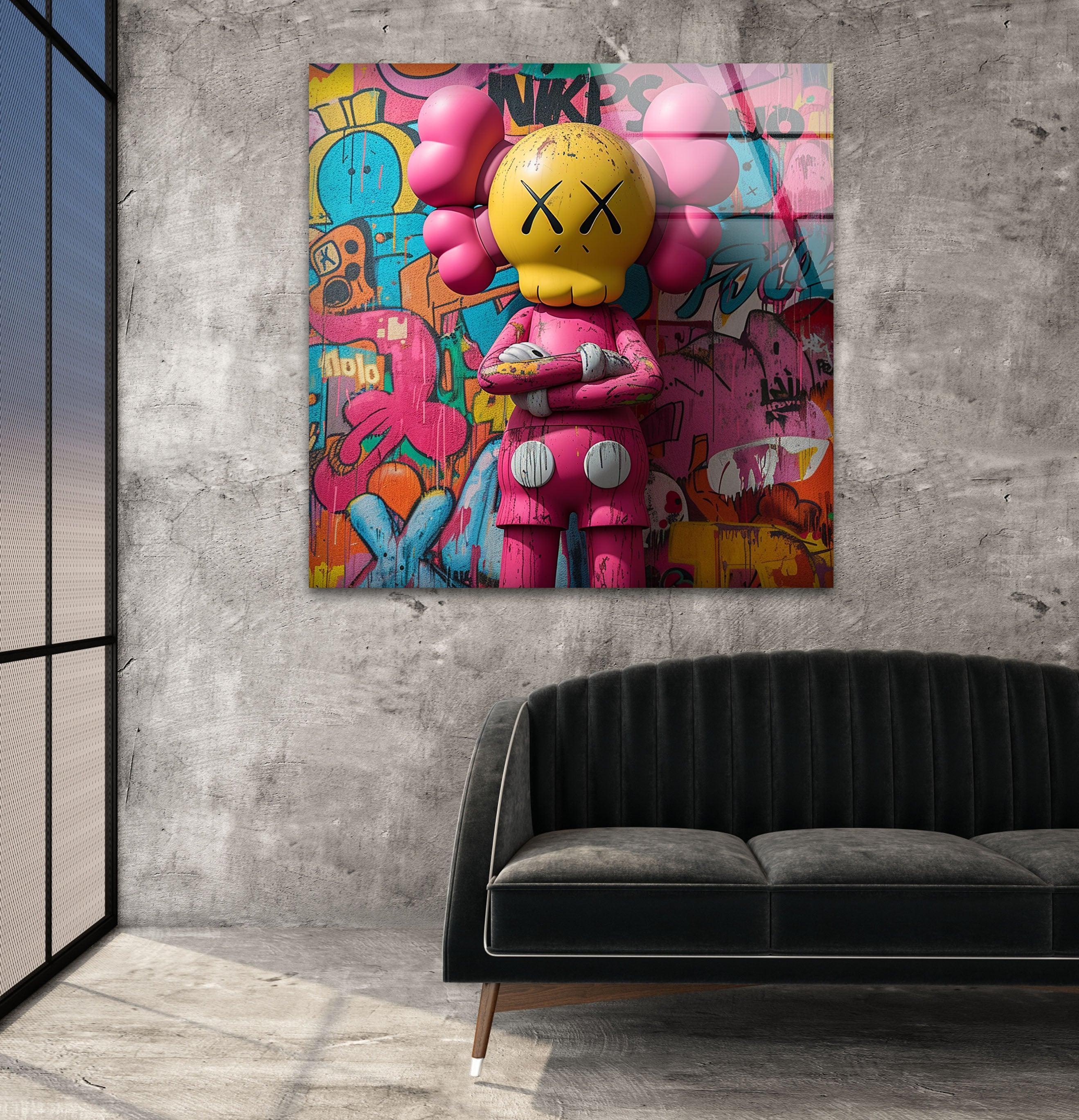 Pink Kaws Wall Art – Iconic Decor for Modern Spaces – MyPhotoStation