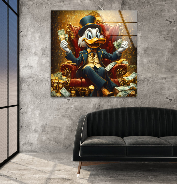 Rich & Boss Scrooge McDuck Glass Wall Art art glass wall art, glass wall art pictures
