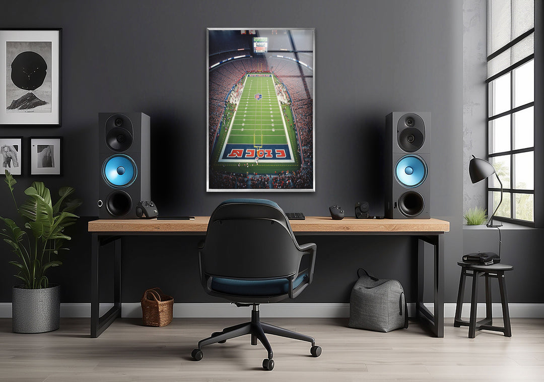 Stadium of NFL Glass Wall Art custom glass pictures, glass art prints

