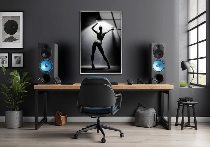 Glass wall art featuring captivating erotic paintings and nude designs
