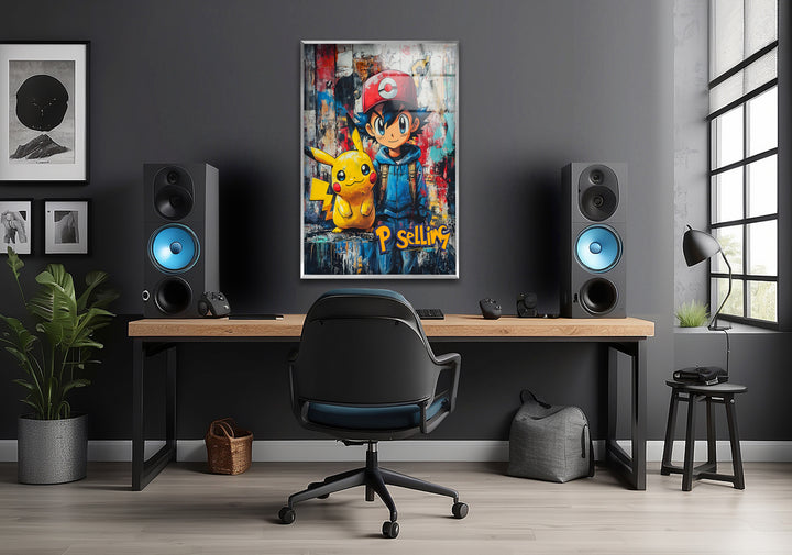 Lively cartoon art showcasing a delightful animated scene filled with motion and creative flair
