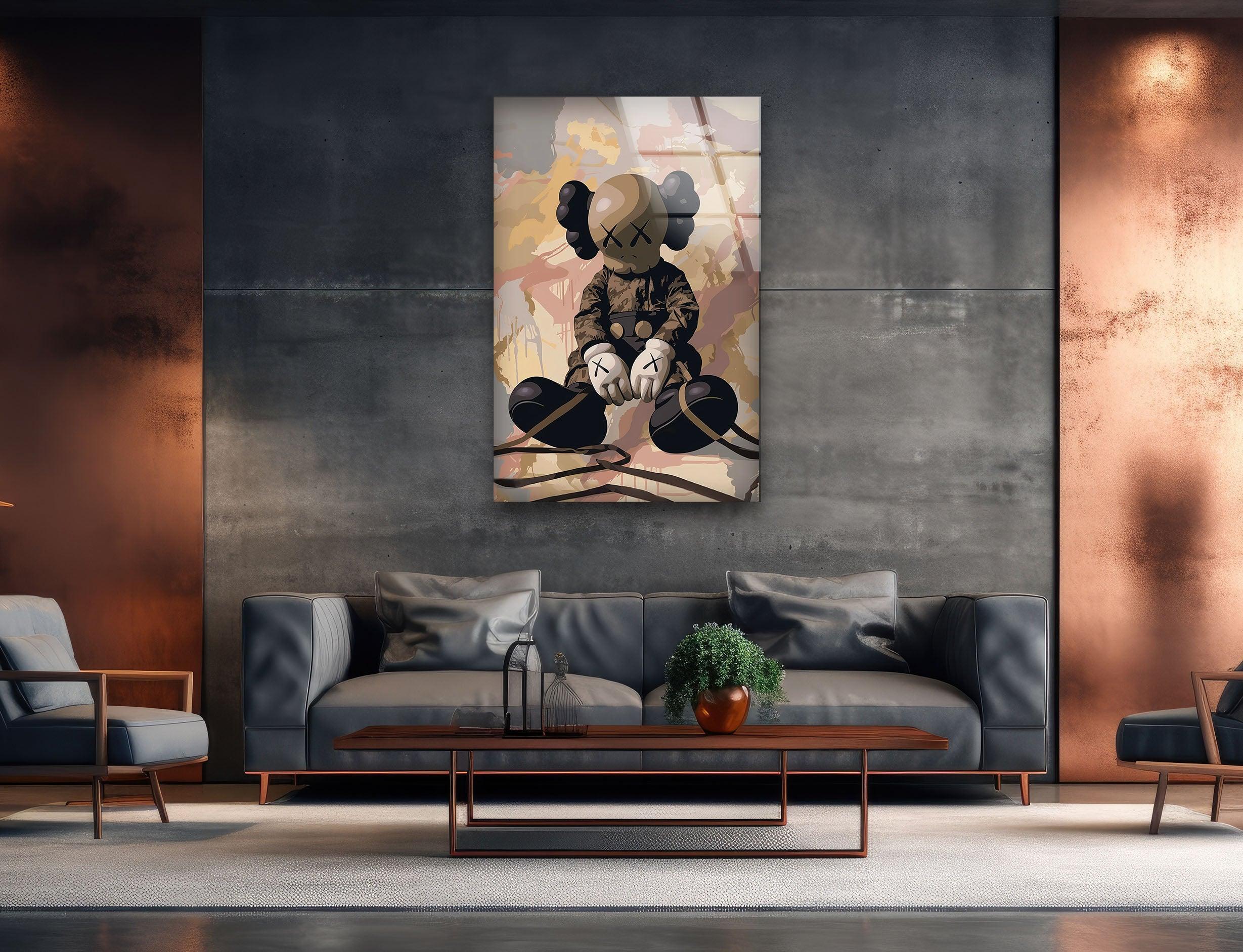 Kaws Seated Figure Wall Decor – Modern Art Painting – MyPhotoStation