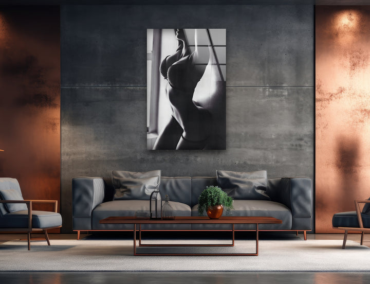Erotic paintings and nude art combined with striking sexy decor aesthetics
