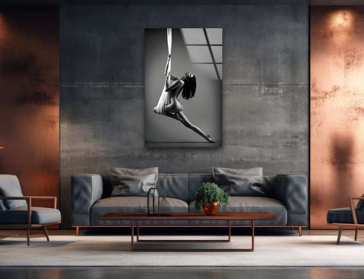 Sexy art on glass featuring bold erotic drawings and sensual aesthetics

