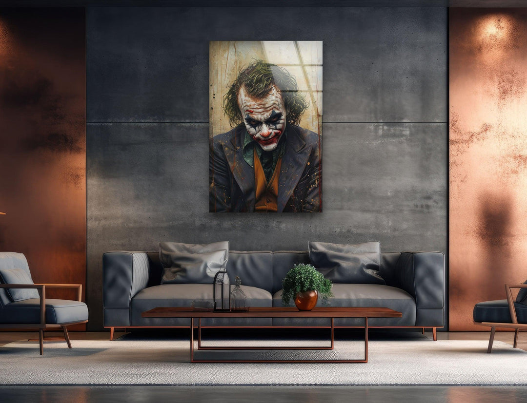 Joker Glass Wall Art,  photo print on glass, prints on glass wall art
