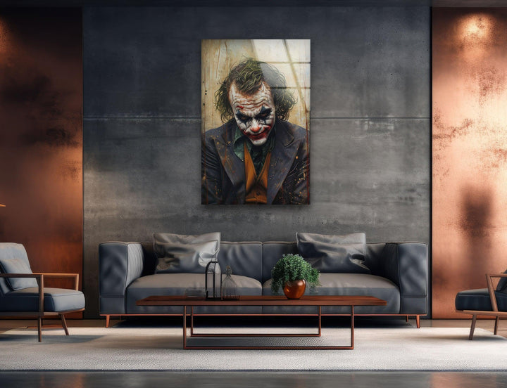 Joker Glass Wall Art,  photo print on glass, prints on glass wall art