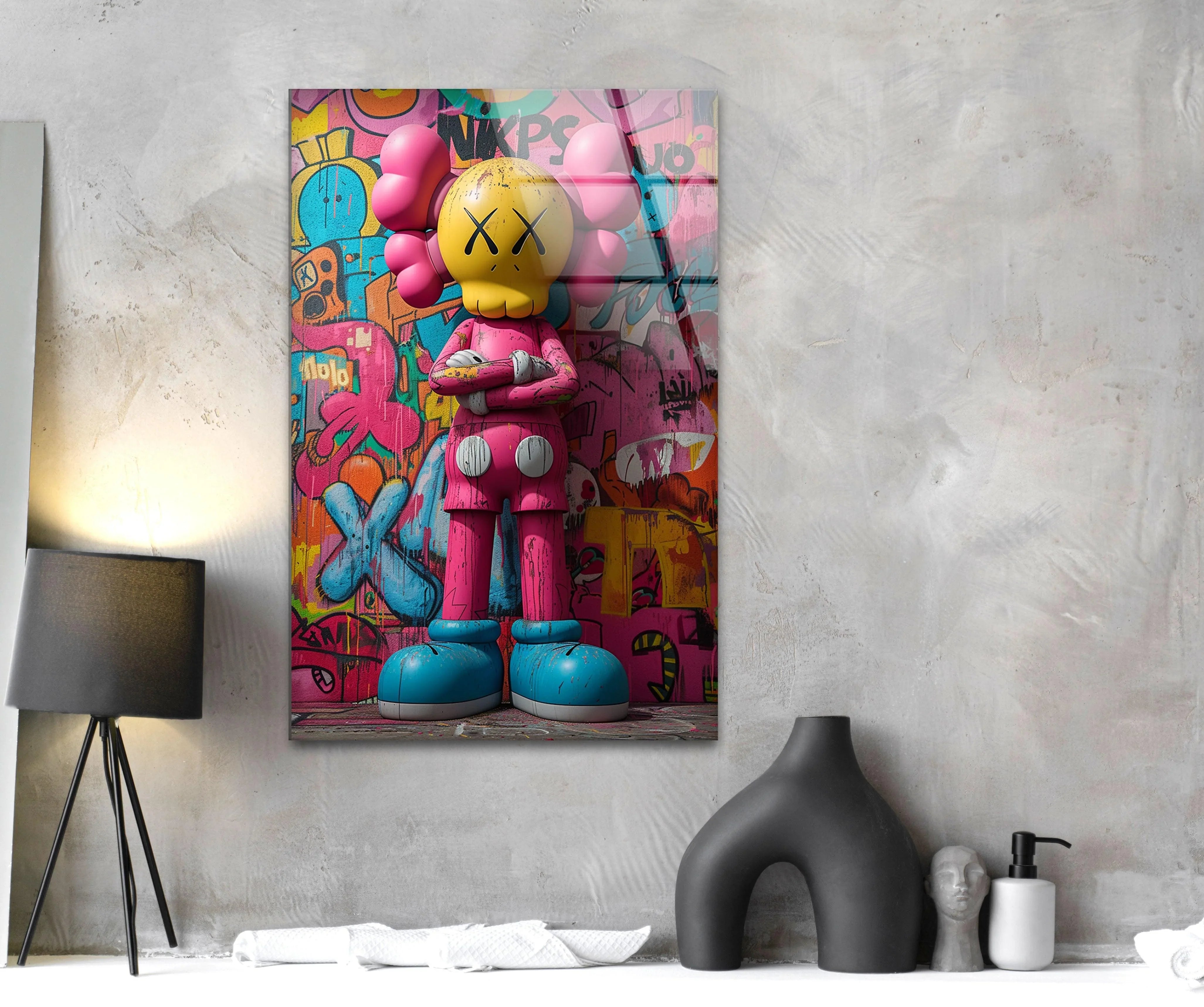 Pink Kaws Wall Art – Iconic Decor for Modern Spaces – MyPhotoStation