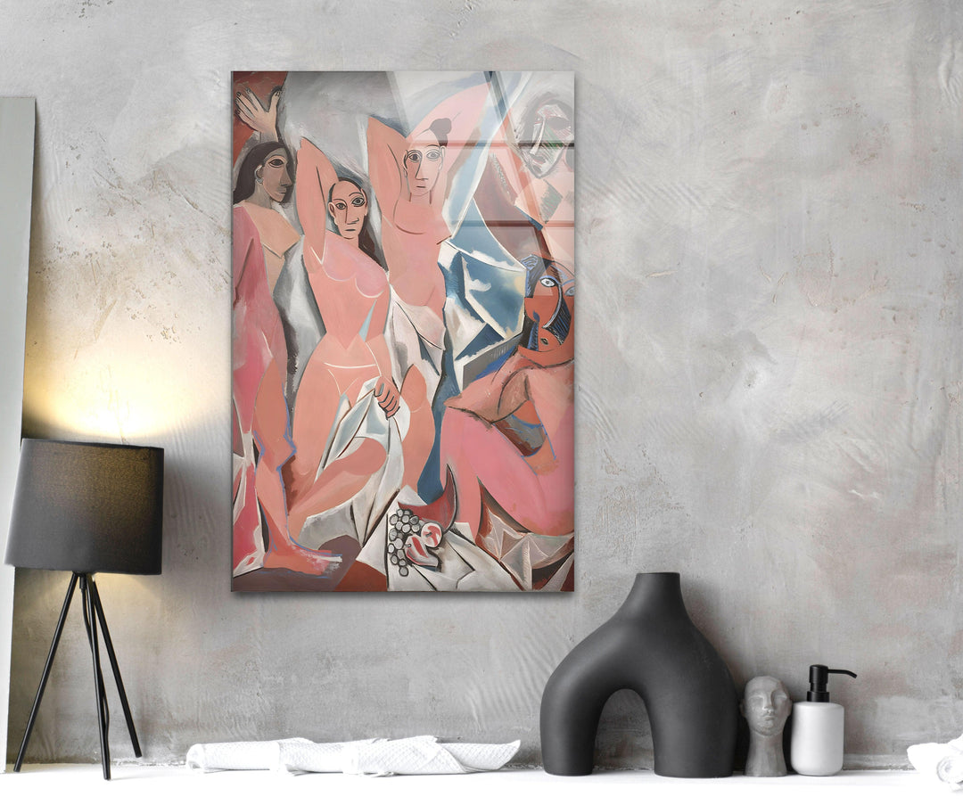 Les Demoiselles d'Avignon Pablo Picasso large glass photo prints, glass wall photos
