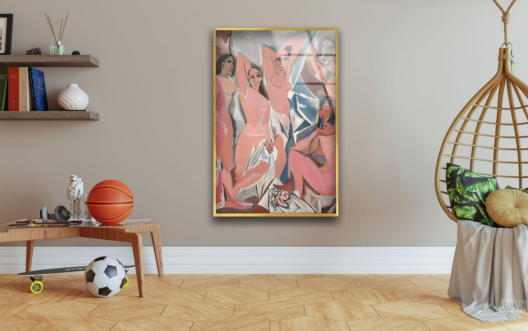 Les Demoiselles d'Avignon Pablo Picasso custom glass photo prints, large glass prints
