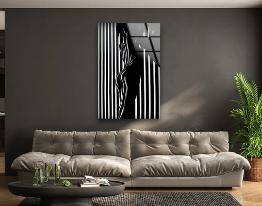 Erotic paintings and nude art combined with striking sexy decor aesthetics
