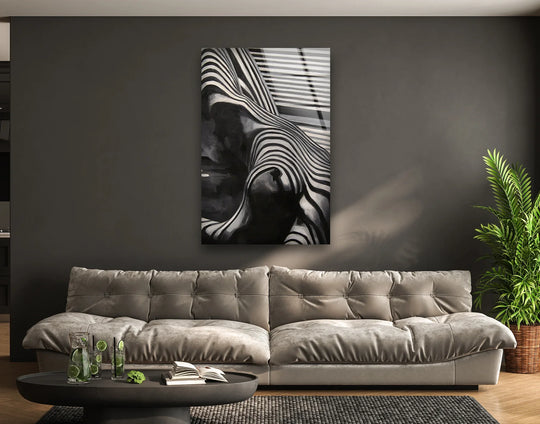 Sexy art on glass featuring bold erotic drawings and sensual aesthetics
