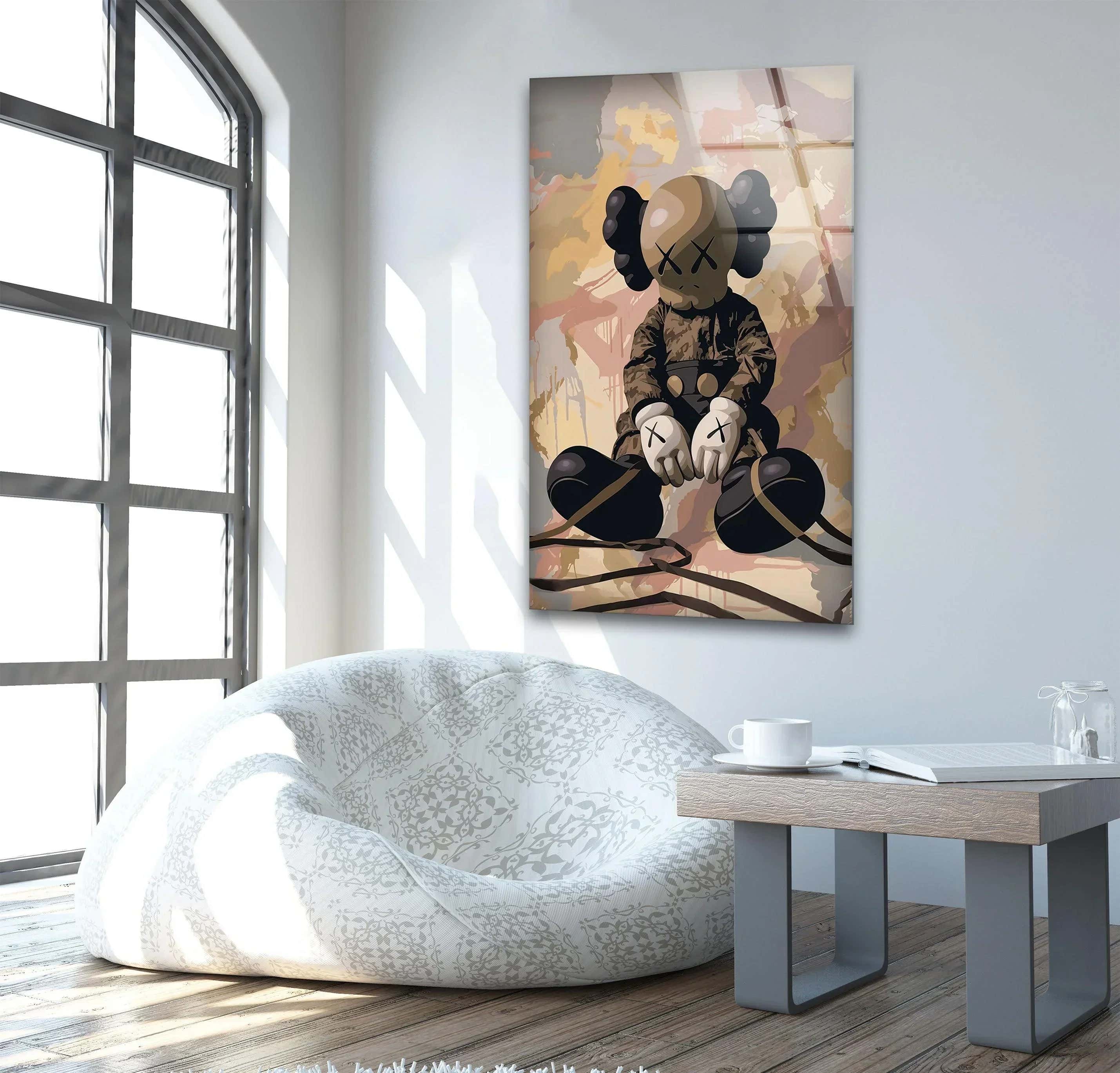 Kaws Seated Figure Wall Decor – Modern Art Painting – MyPhotoStation