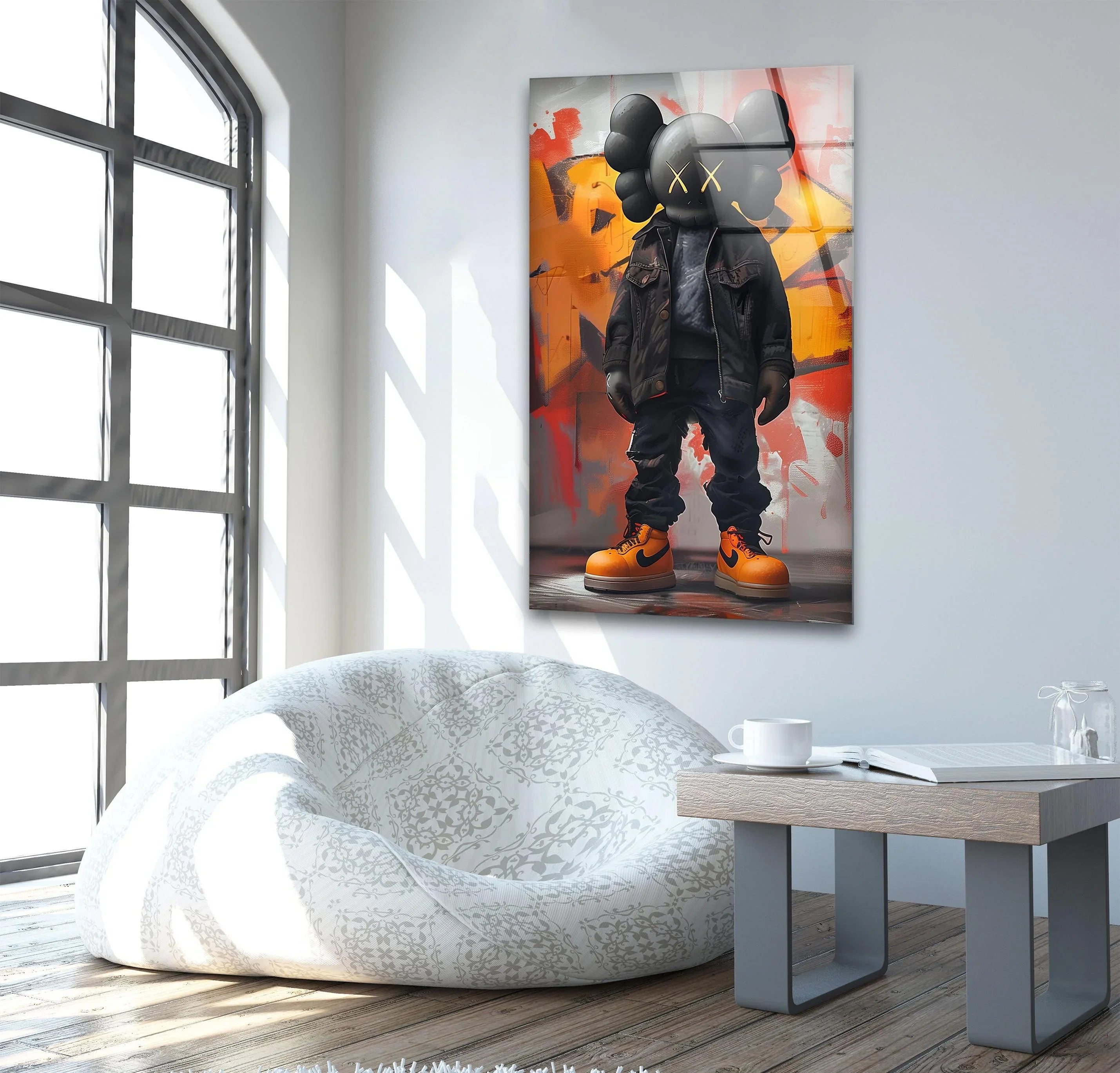 Kaws Orange Wall Decor – Iconic Urban Art – MyPhotoStation
