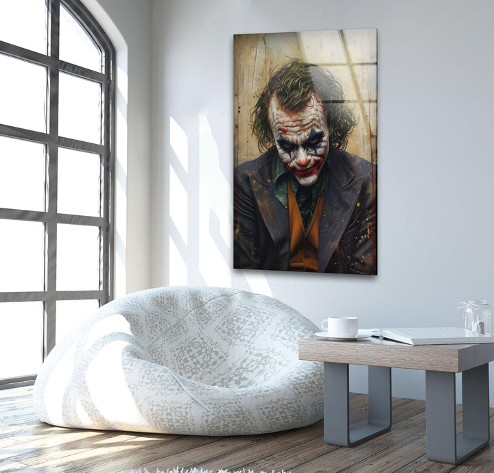 Joker Glass Wall Art, Glass Printing Wall Art, Print photos on glass