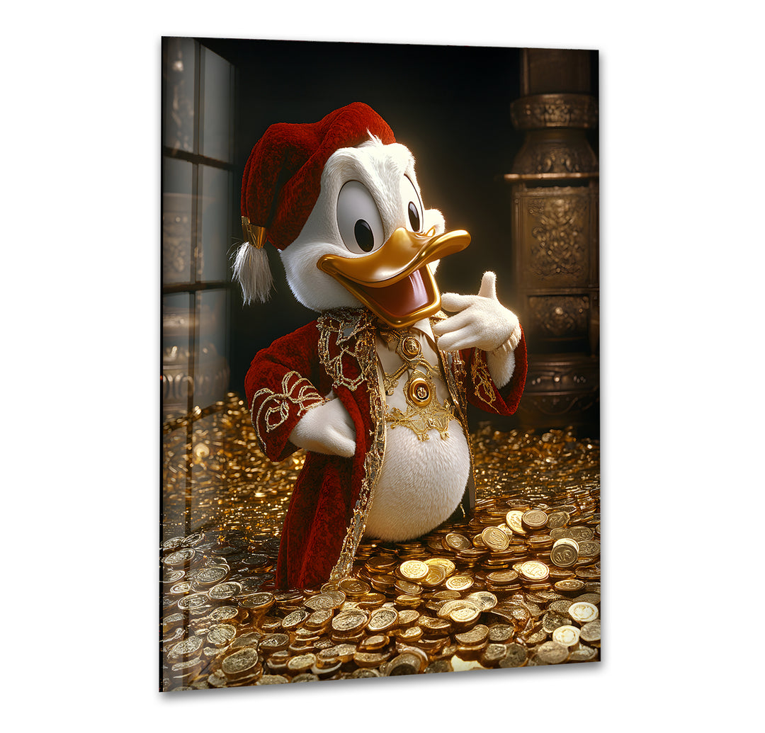 King Duck Glass Wall Art print picture on glass, Tempered Glass Wall Art