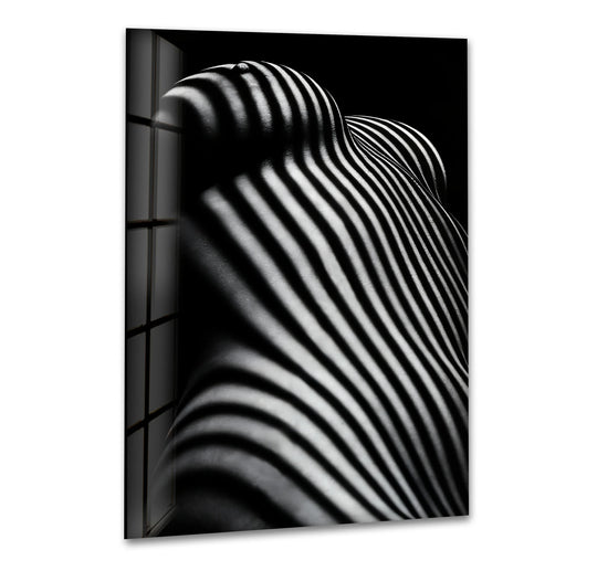 Erotic drawings and sexual art showcased in modern glass artwork
