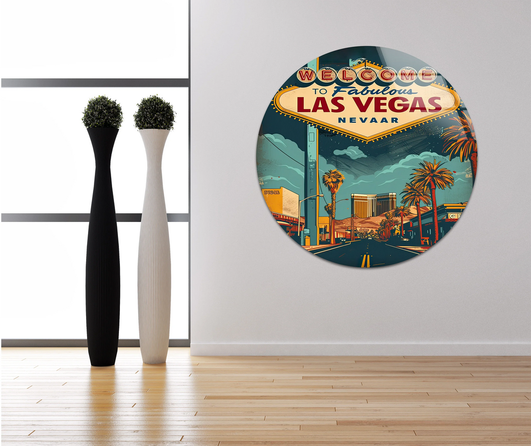 Las Vegas Poster Glass Wall Art - MyPhotoStation