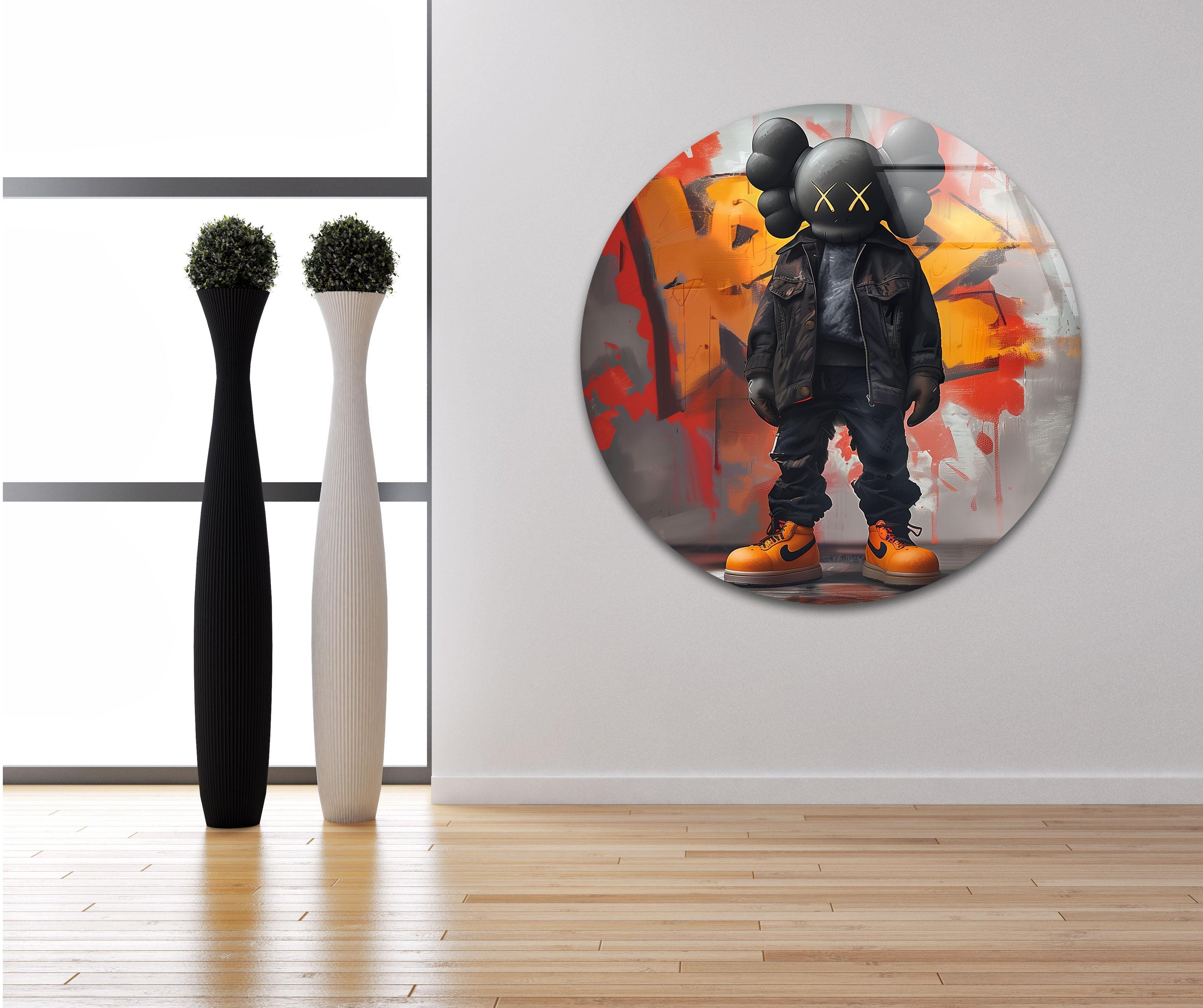 Kaws Orange Wall Decor – Iconic Urban Art – MyPhotoStation