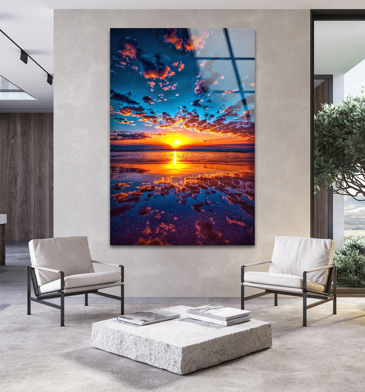 Tropical Paradise Sunset: A calming and vibrant beach sunset that brings the warmth of the tropics to your walls.
