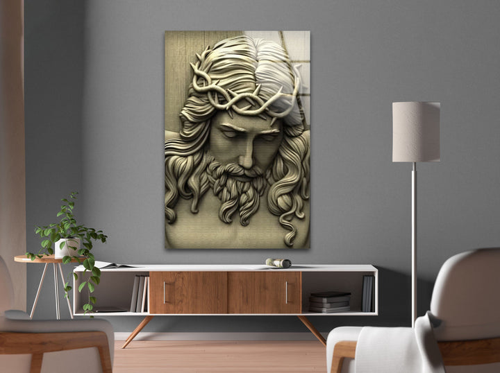 Ceramic Jesus Glass Wall Art glass pictures for Wall, glass prints wall art
