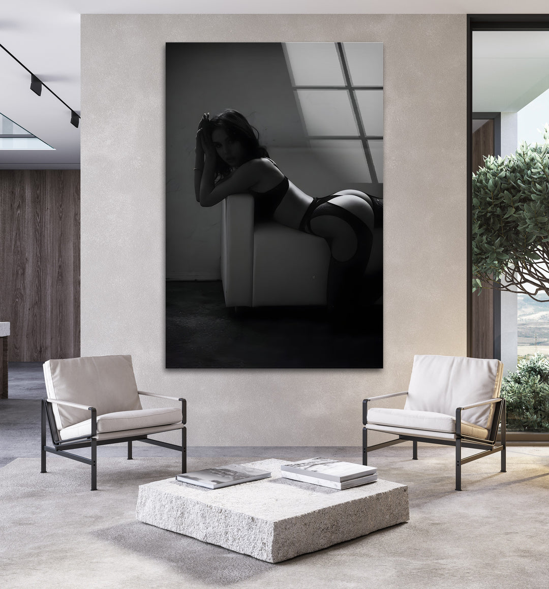 Verführerisches Schwarz-Weiß-Boudoir – Sinnliche Kunstfotografie
