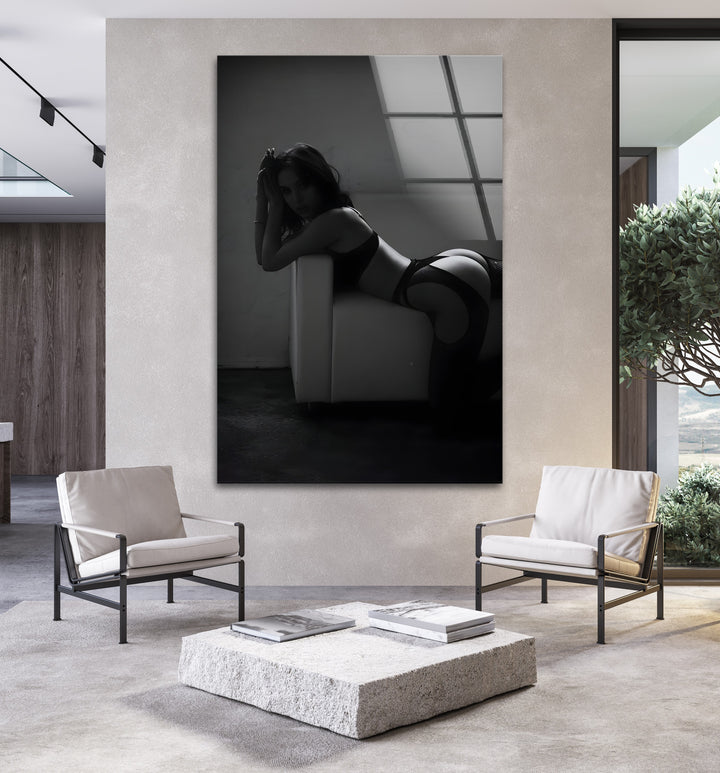 Verführerisches Schwarz-Weiß-Boudoir – Sinnliche Kunstfotografie