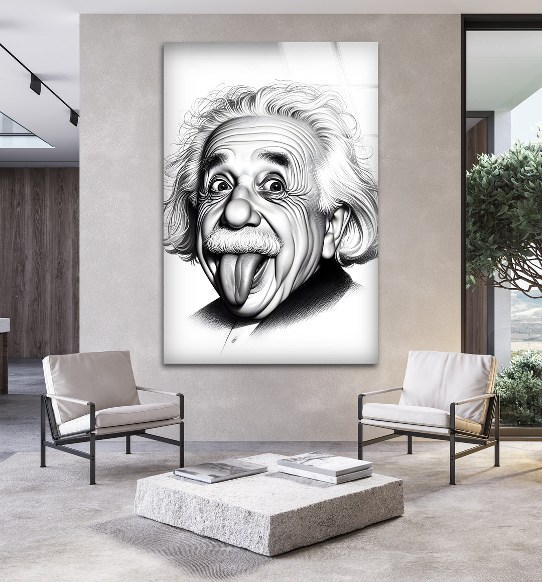A bold and artistic tribute to the world’s most famous physicist, captured in stunning black and white paintings.

