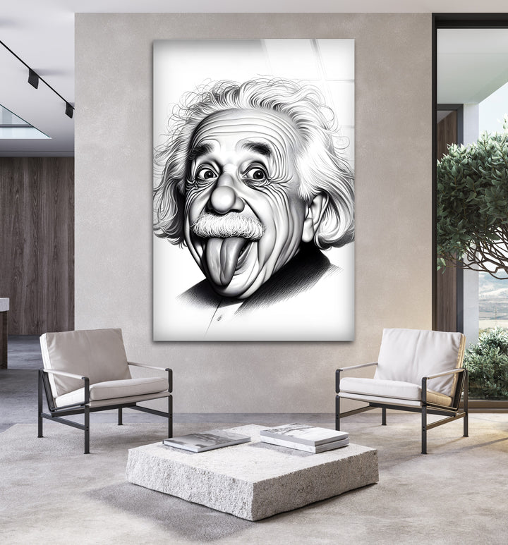 A bold and artistic tribute to the world’s most famous physicist, captured in stunning black and white paintings.

