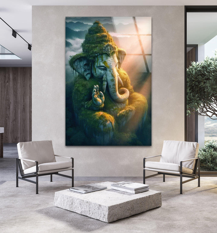 Ganesha Glass Wall Art, glass image printing, glass prints from photos