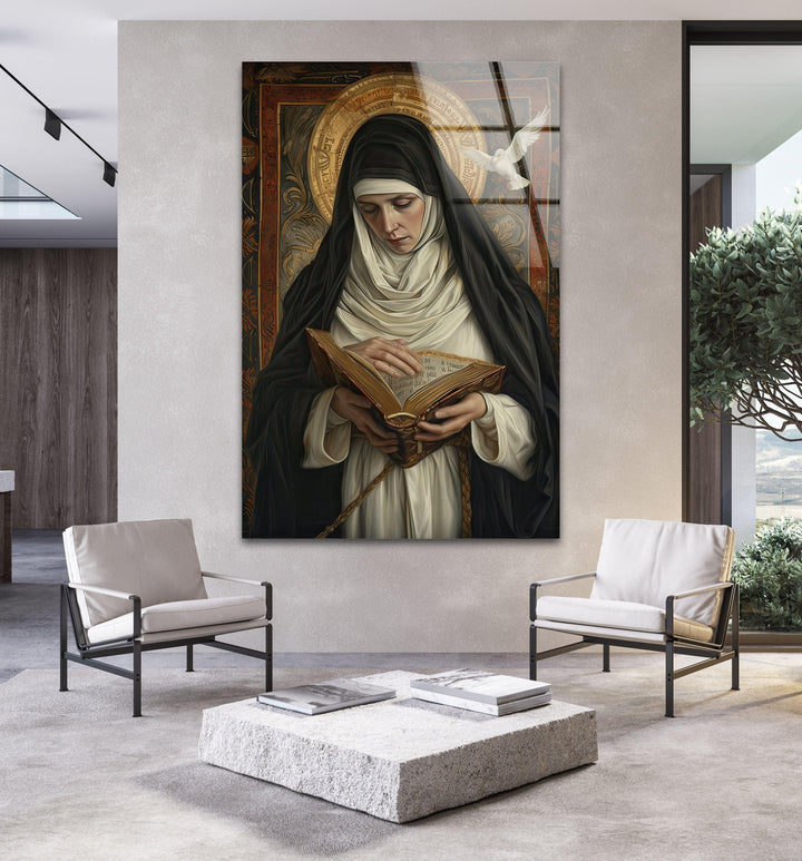 Teresa in Praying Glass Print Wall Art Pieces