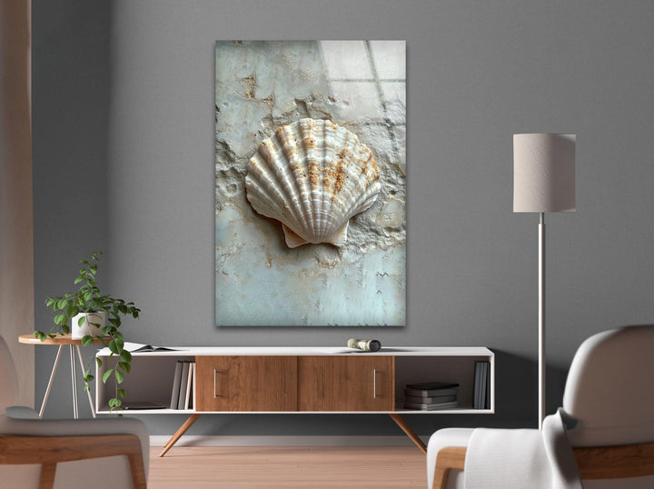 Wandkunst aus Austernglas