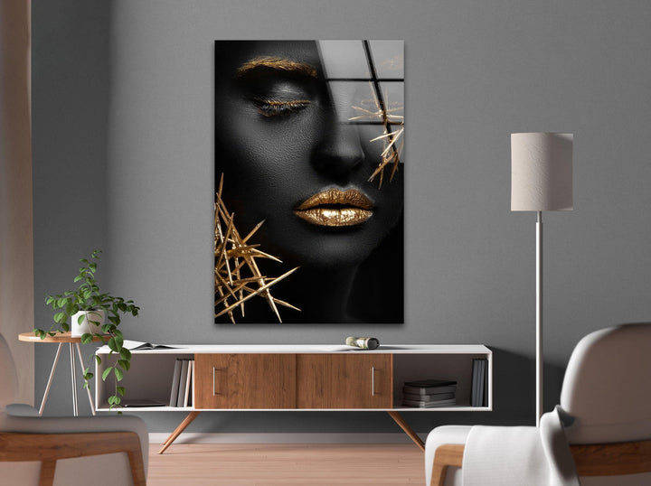 African Black Woman Tempered Glass Wall Art - MyPhotoStation