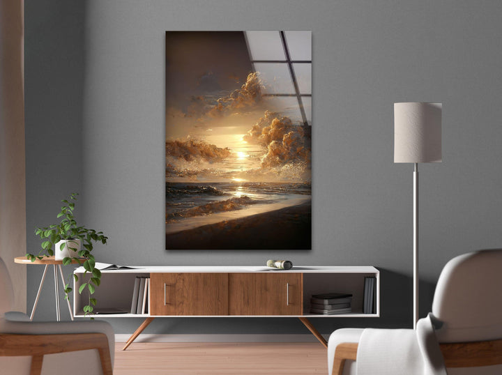 Sunset Landscape Art Glass Wall Art Glass Printing Wall Art, Print photos on glass