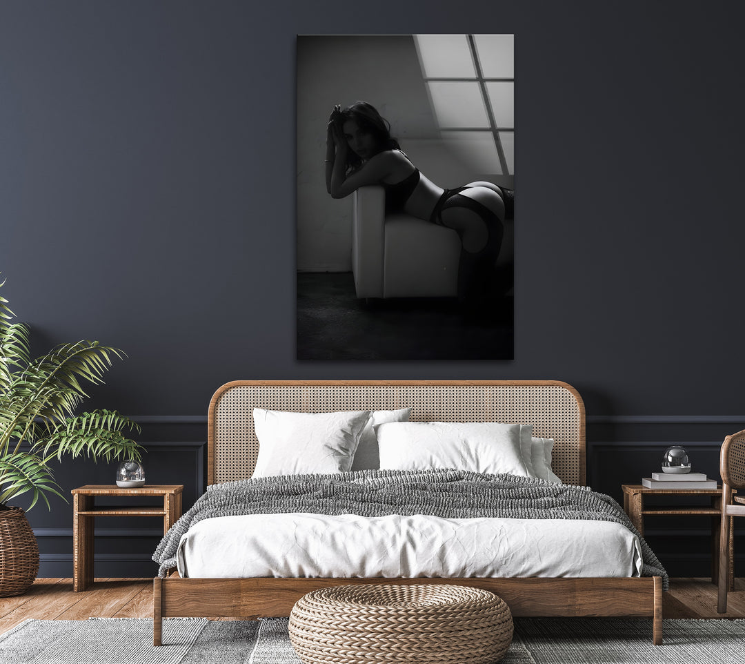 Verführerisches Schwarz-Weiß-Boudoir – Sinnliche Kunstfotografie