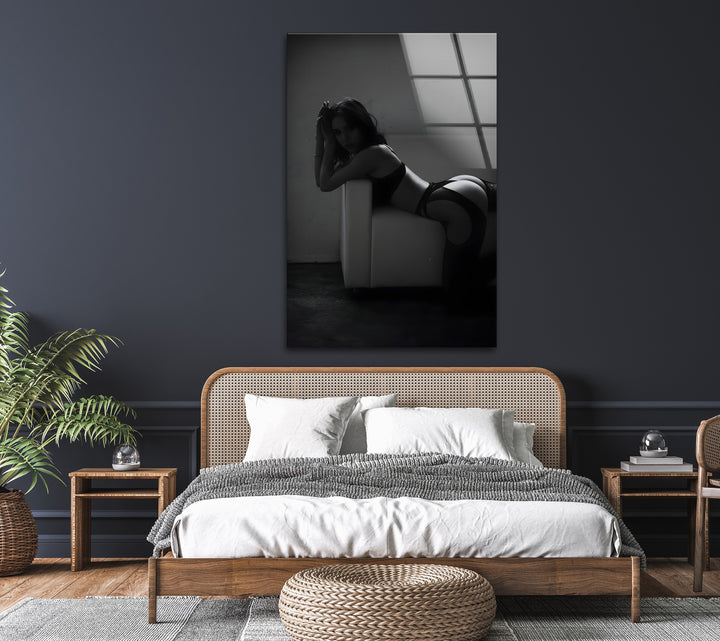 Verführerisches Schwarz-Weiß-Boudoir – Sinnliche Kunstfotografie