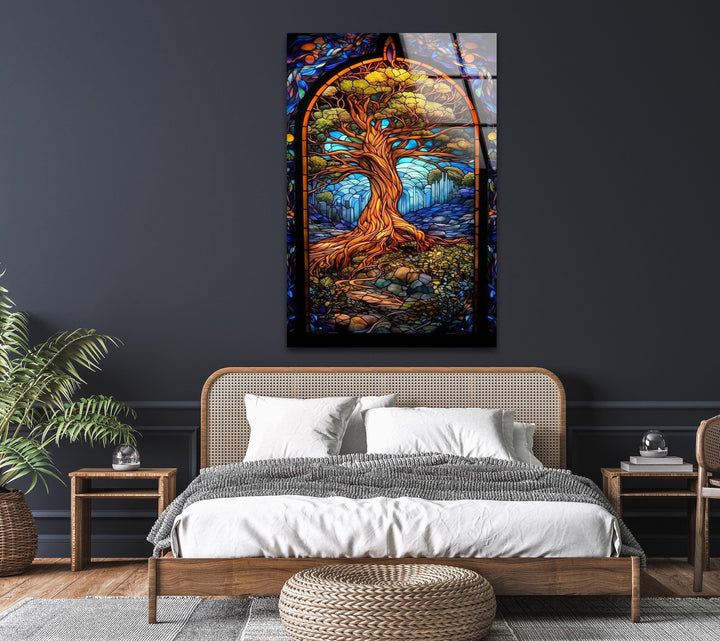 Life of Tree Art Glass Wall Art glass image printing, glass prints from photos