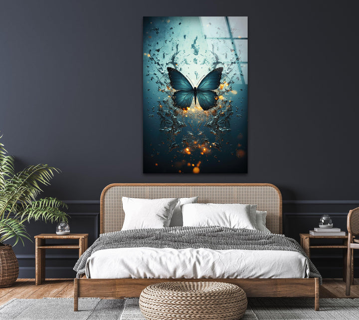 Morpho Anaxibia Glass Wall Art glass image printing, glass prints from photos
