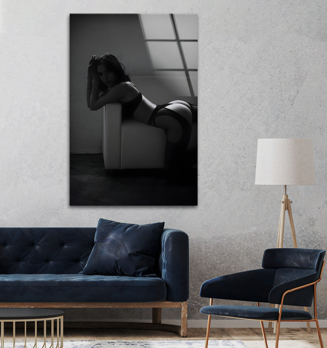 Verführerisches Schwarz-Weiß-Boudoir – Sinnliche Kunstfotografie