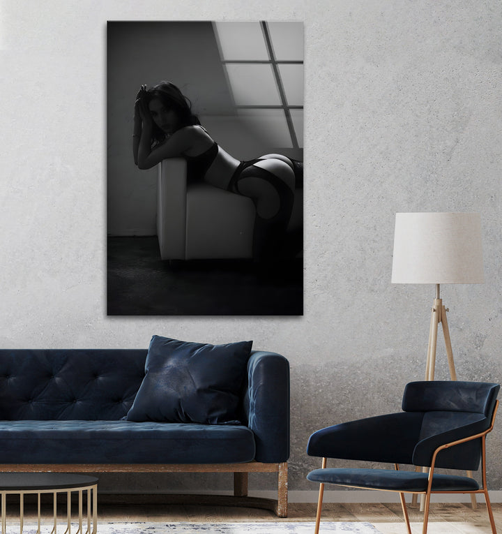 Verführerisches Schwarz-Weiß-Boudoir – Sinnliche Kunstfotografie