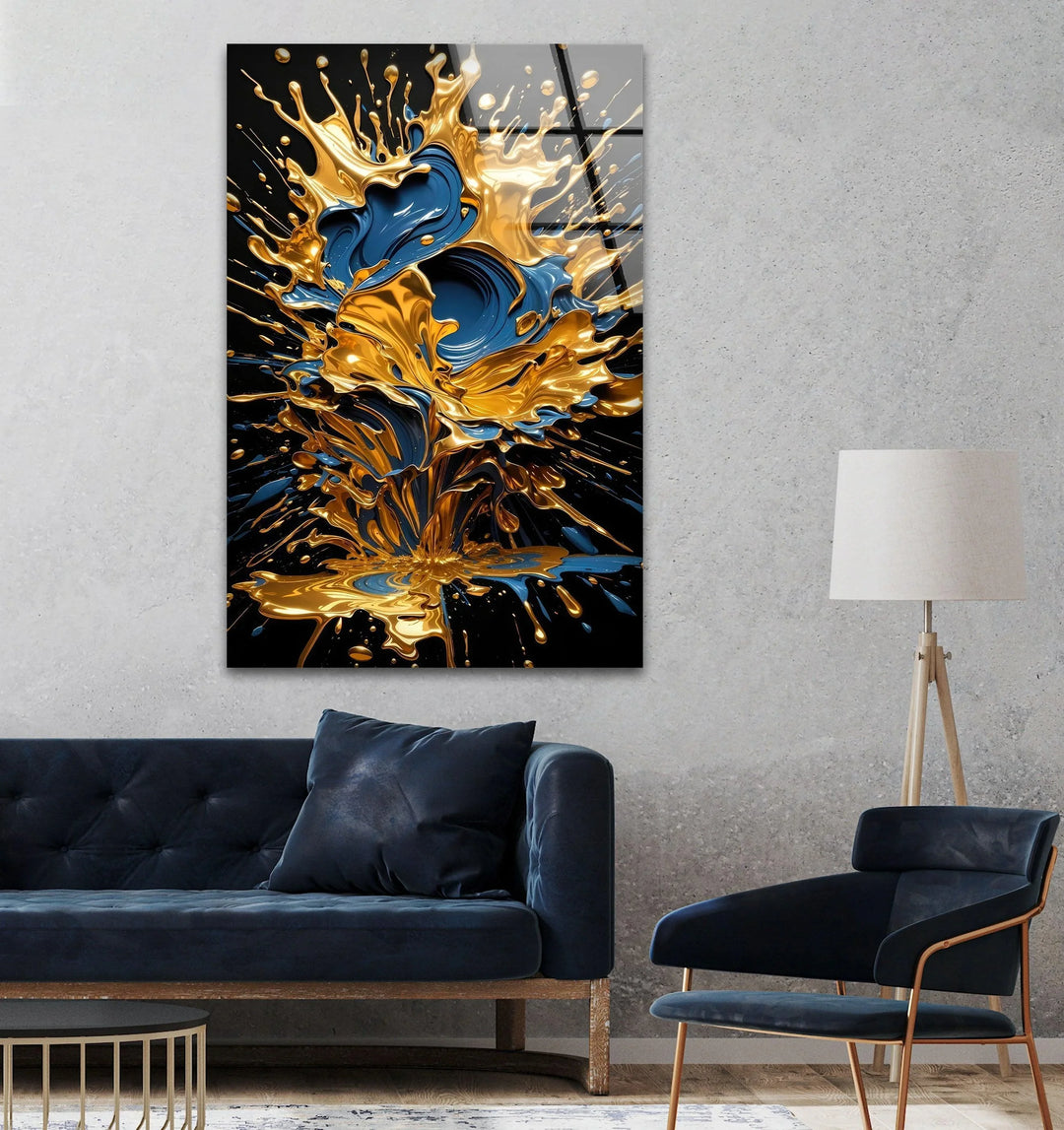 Abstract Wall Art Printed on Glass