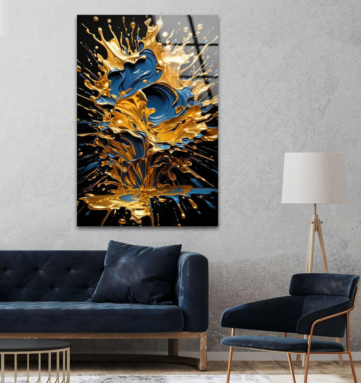 Abstract Wall Art Printed on Glass