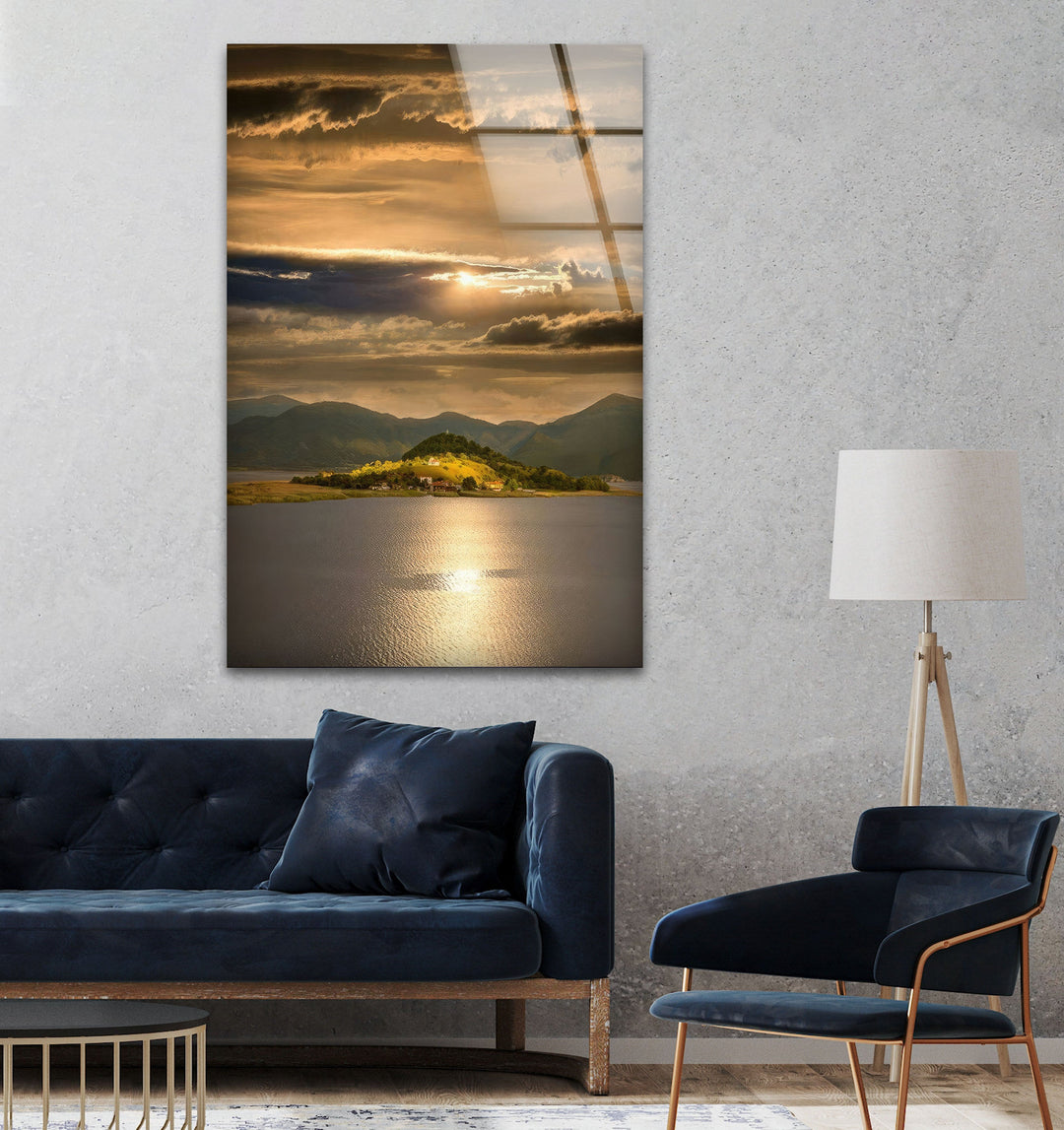 Sunset landscape artwork bringing warmth and elegance to any space.
