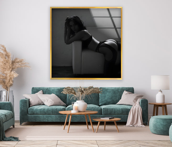 Verführerisches Schwarz-Weiß-Boudoir – Sinnliche Kunstfotografie