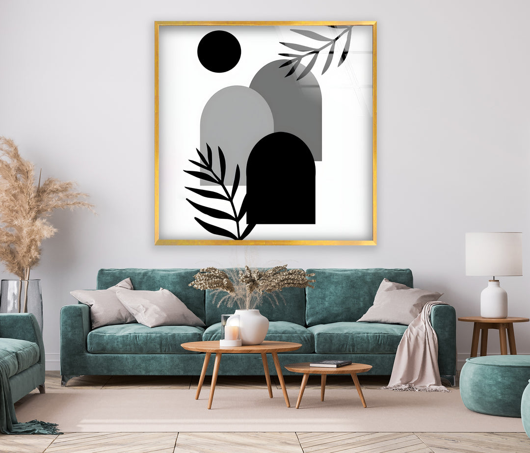 A sleek and modern glass wall art piece that enhances any minimalist home or office decor.

