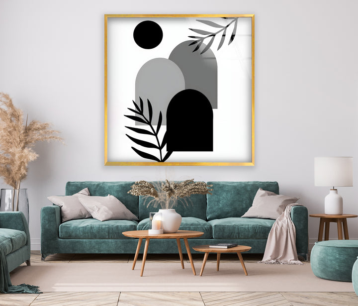 A sleek and modern glass wall art piece that enhances any minimalist home or office decor.

