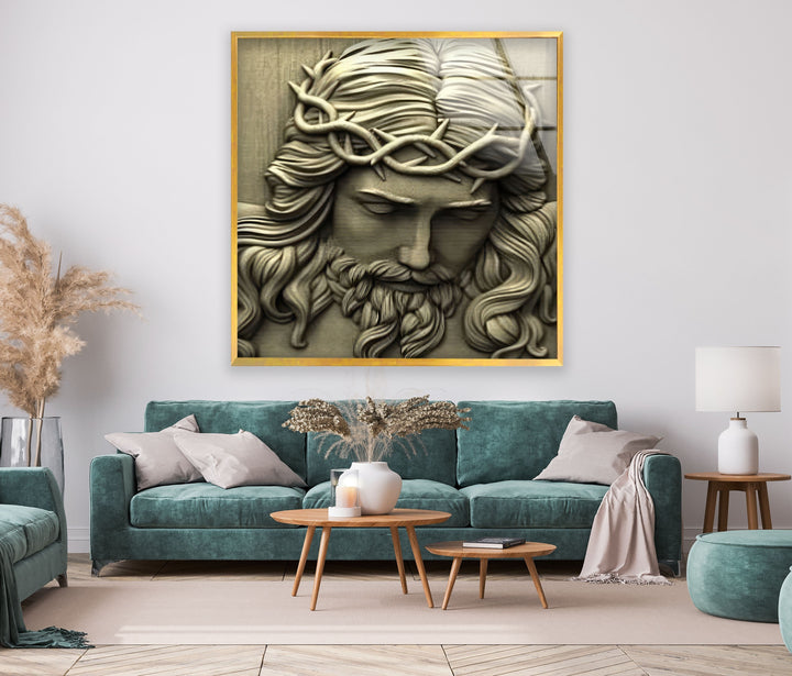 Ceramic Jesus Glass Wall Art Glass Printing Wall Art, Print photos on glass
