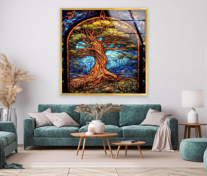 Life of Tree Art Glass Wall Art stained glass wall art, stained glass wall decor