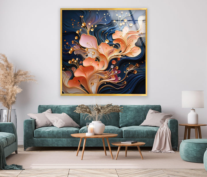Floral Colorful Abstract Glass Wall Art, art glass wall art, glass wall art pictures