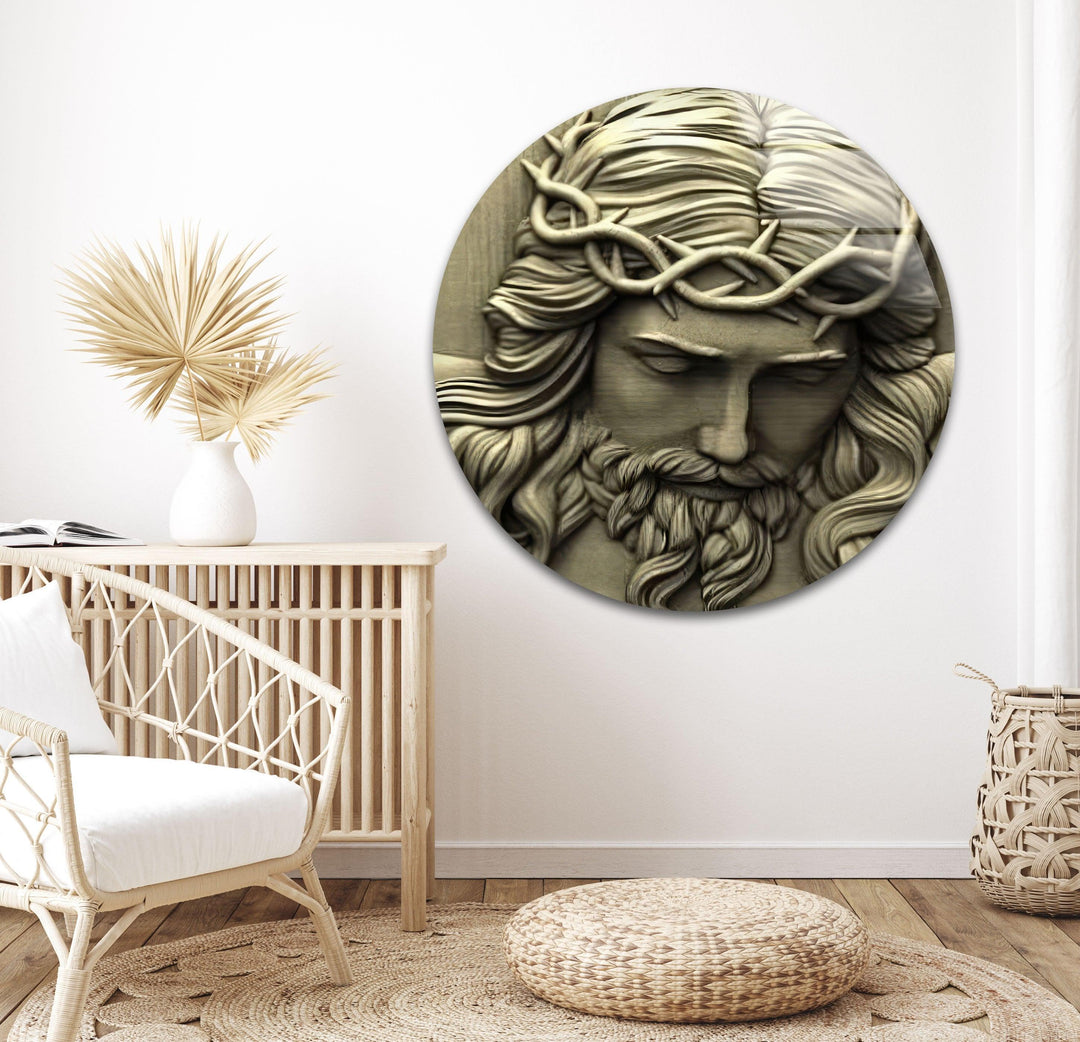 Ceramic Jesus Glass Wall Art art glass wall art, glass wall art pictures
