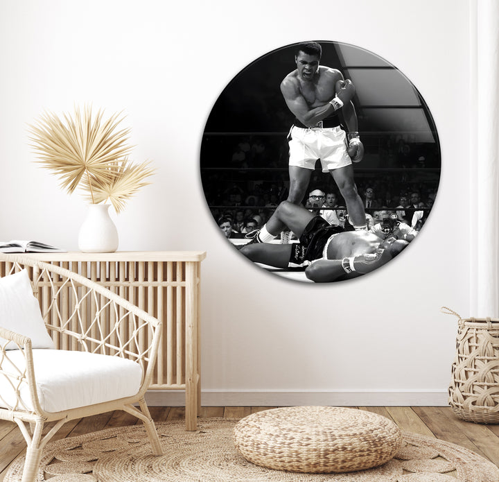 Ali’s Knockout Victory: A Legendary Moment Captured on Glass Wall Art
